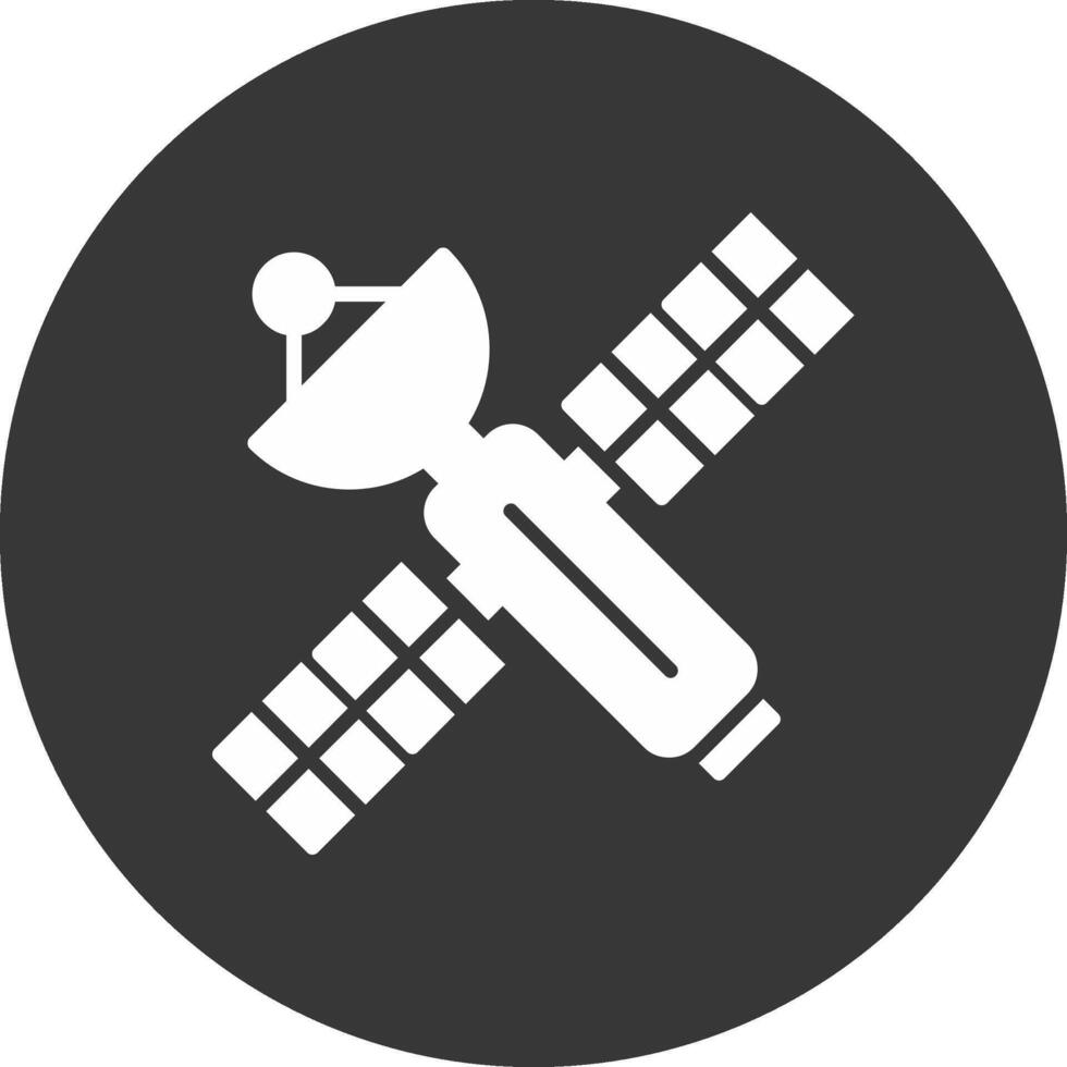 Satelite Glyph Inverted Icon vector