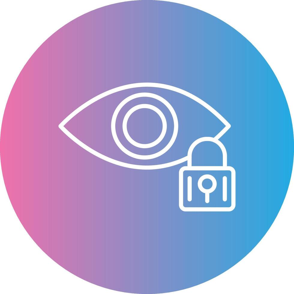 Retinal Scan Line Gradient Circle Icon vector