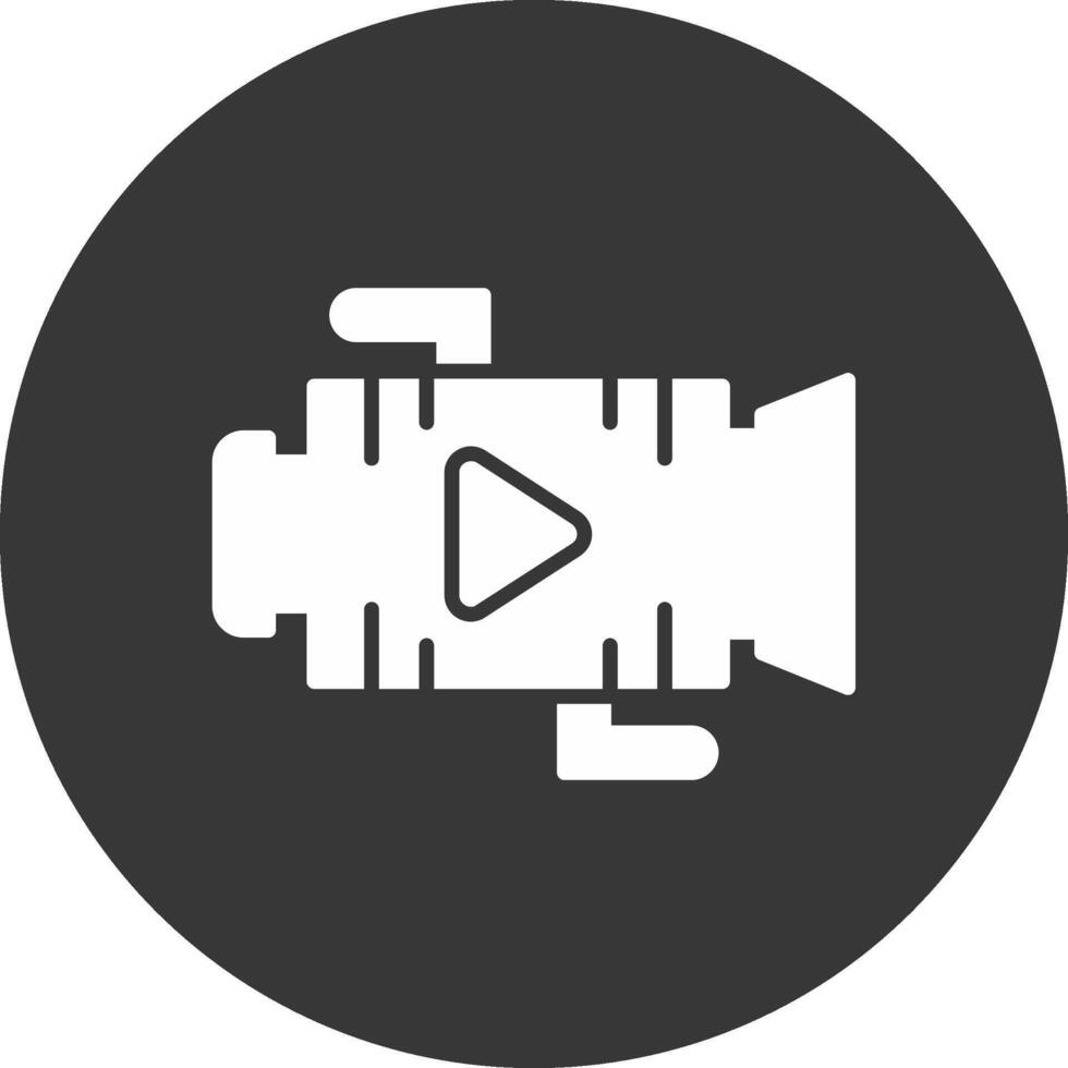 Camera Glyph Inverted Icon vector