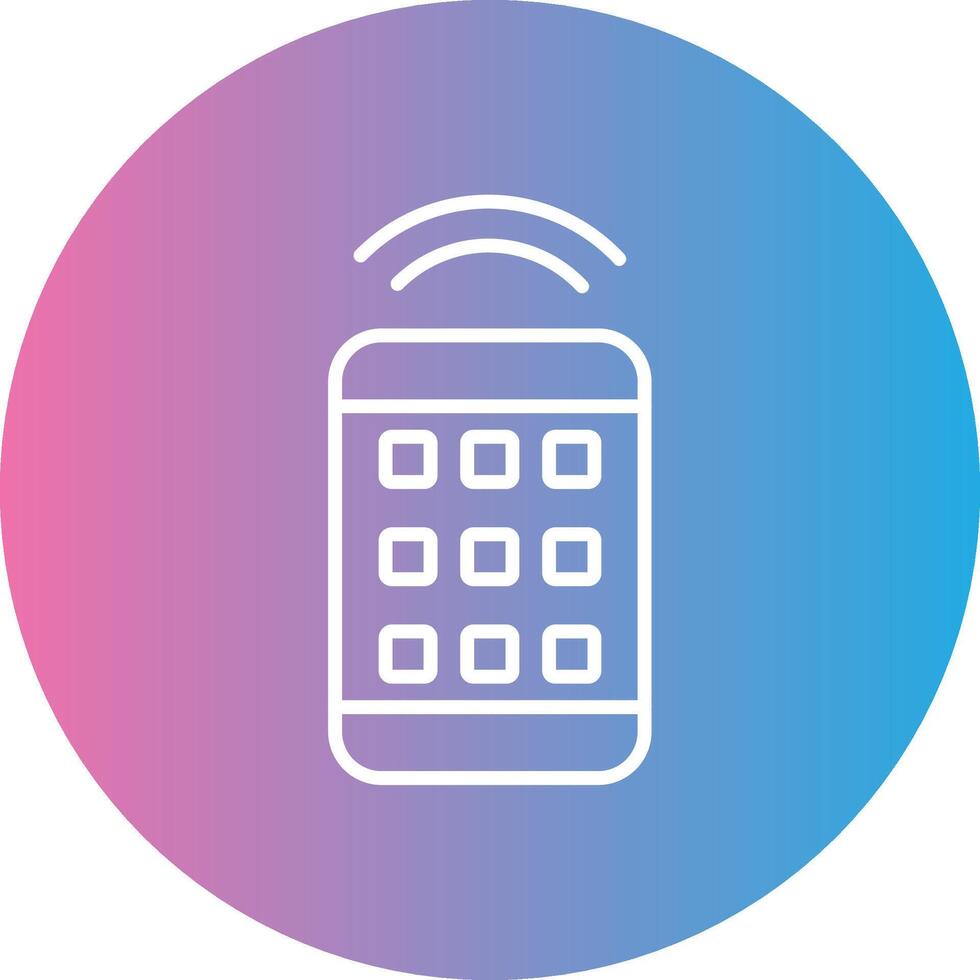 Remote Control Line Gradient Circle Icon vector