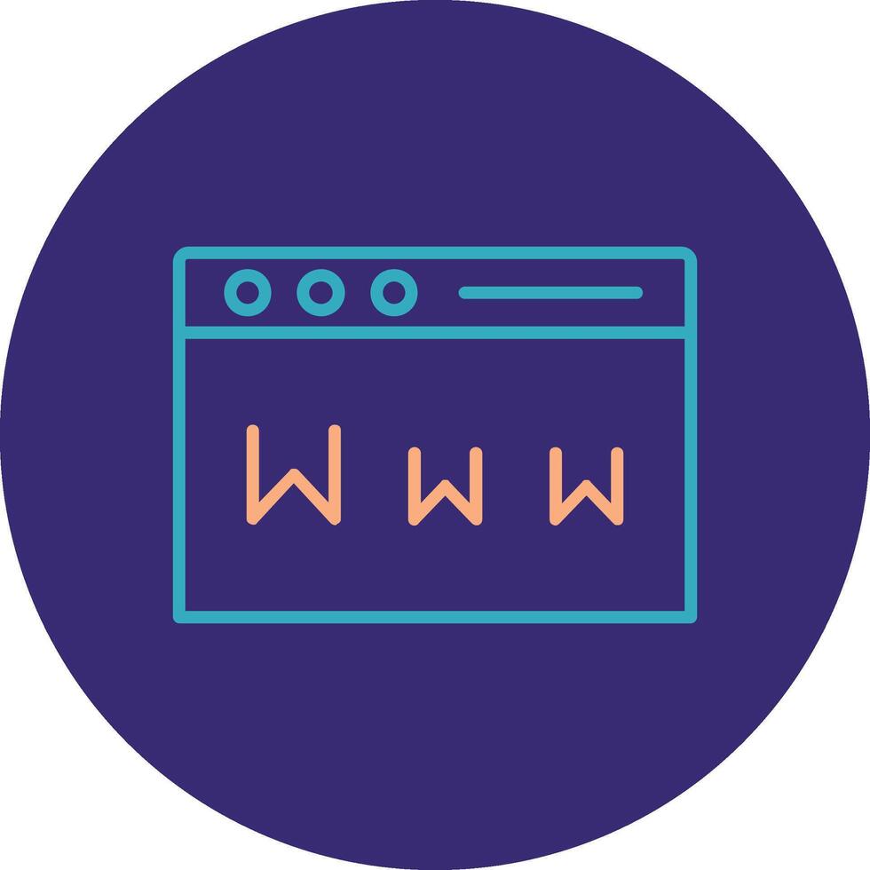 Www Line Two Color Circle Icon vector