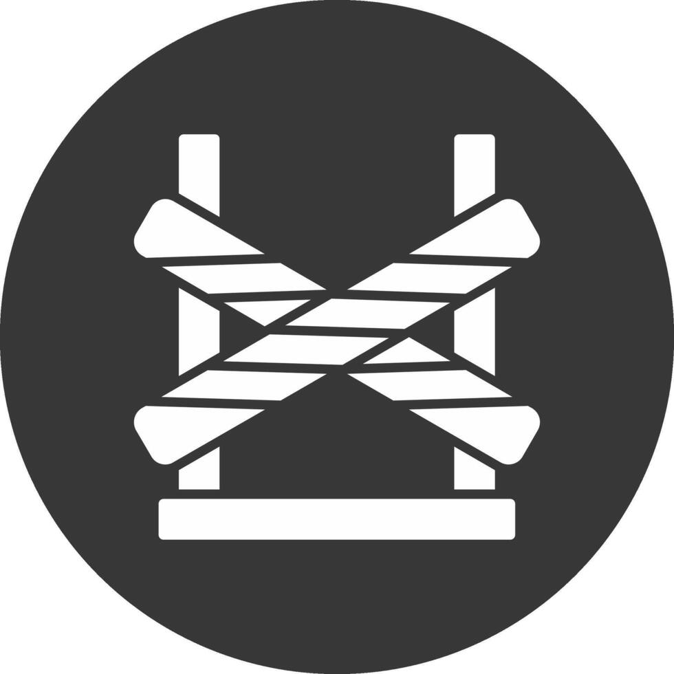 Crime Scene Glyph Inverted Icon vector