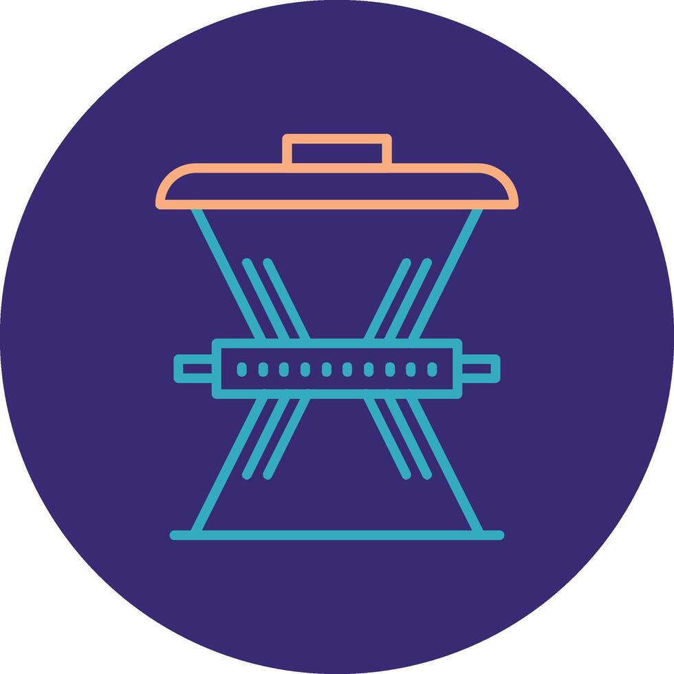 Waste Reduction Line Two Color Circle Icon vector