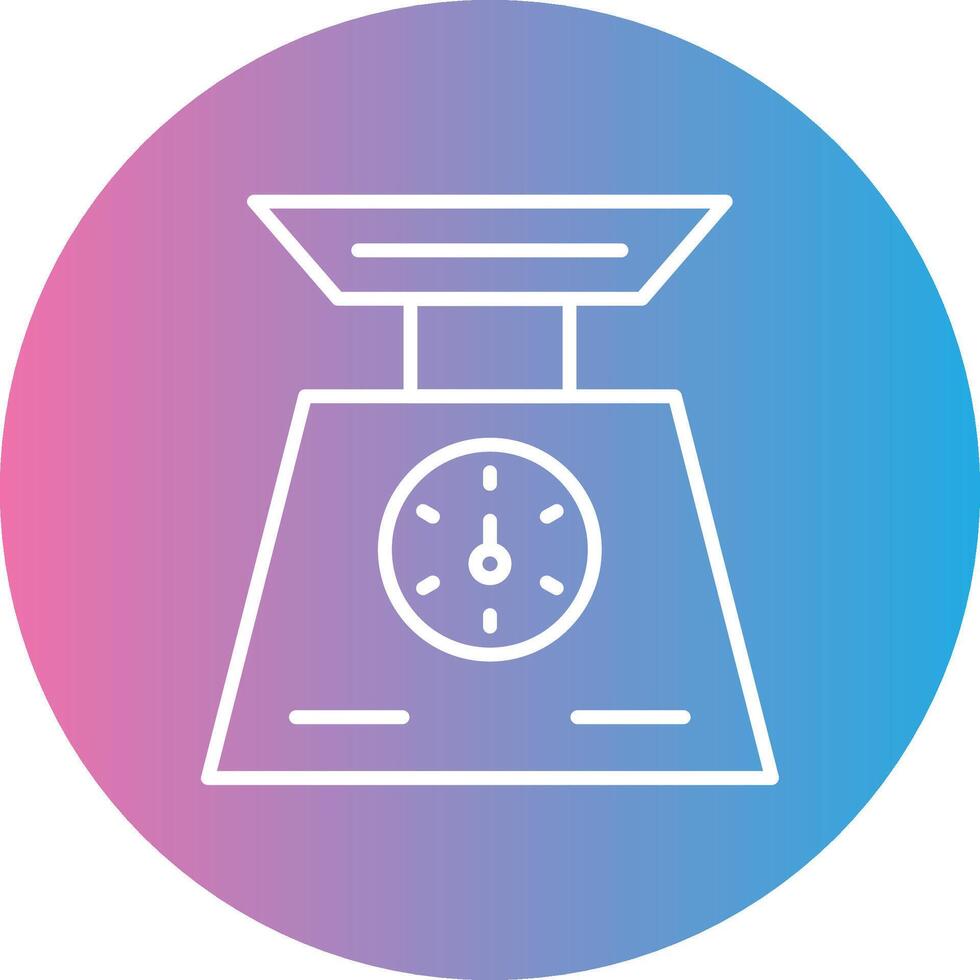 Weigh Scale Line Gradient Circle Icon vector
