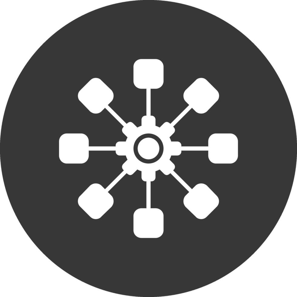 Structure Glyph Inverted Icon vector