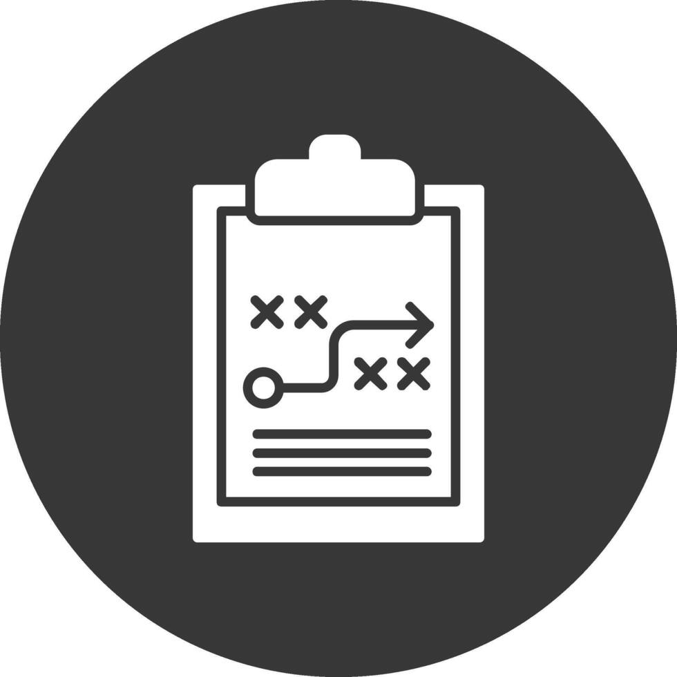 Tactics Glyph Inverted Icon vector