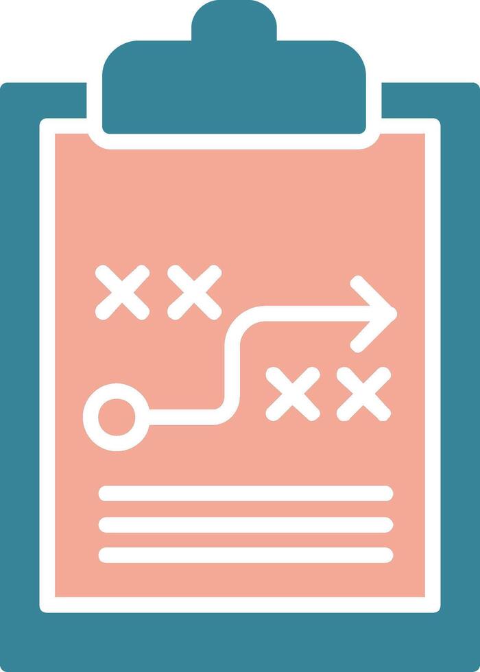 Tactics Glyph Two Color Icon vector