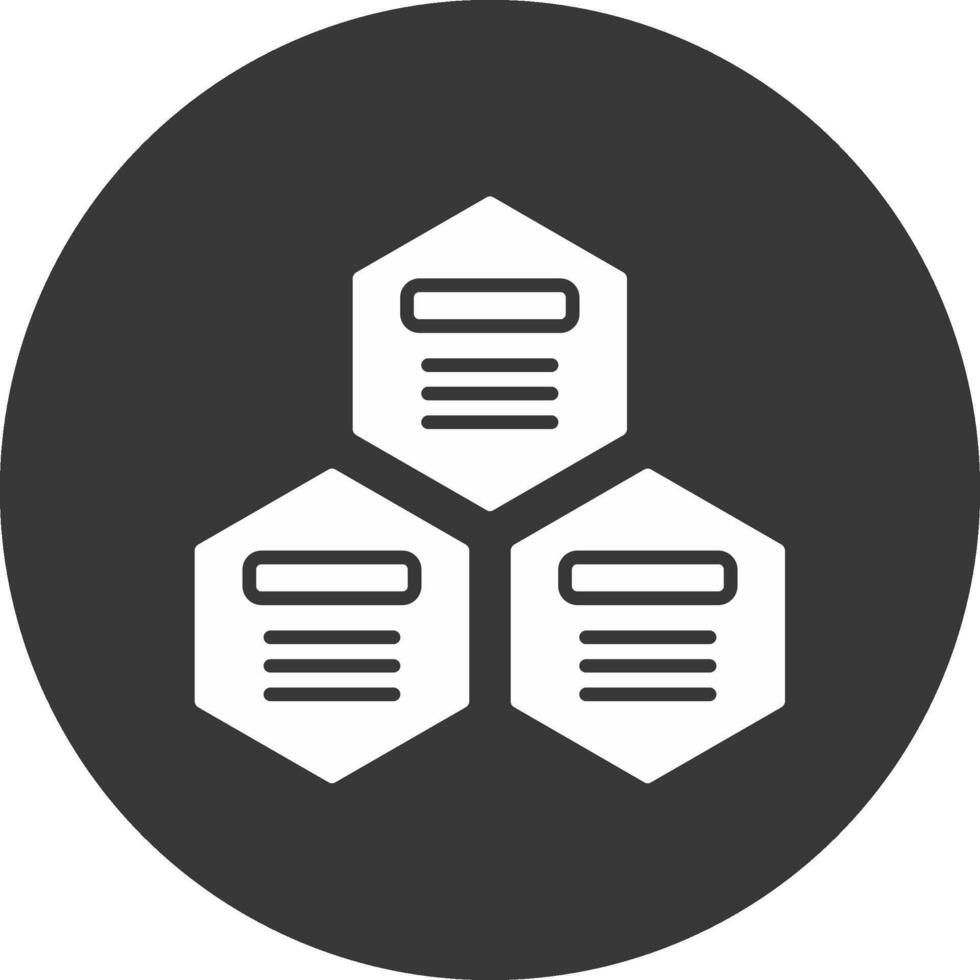 Infographic Elements Glyph Inverted Icon vector