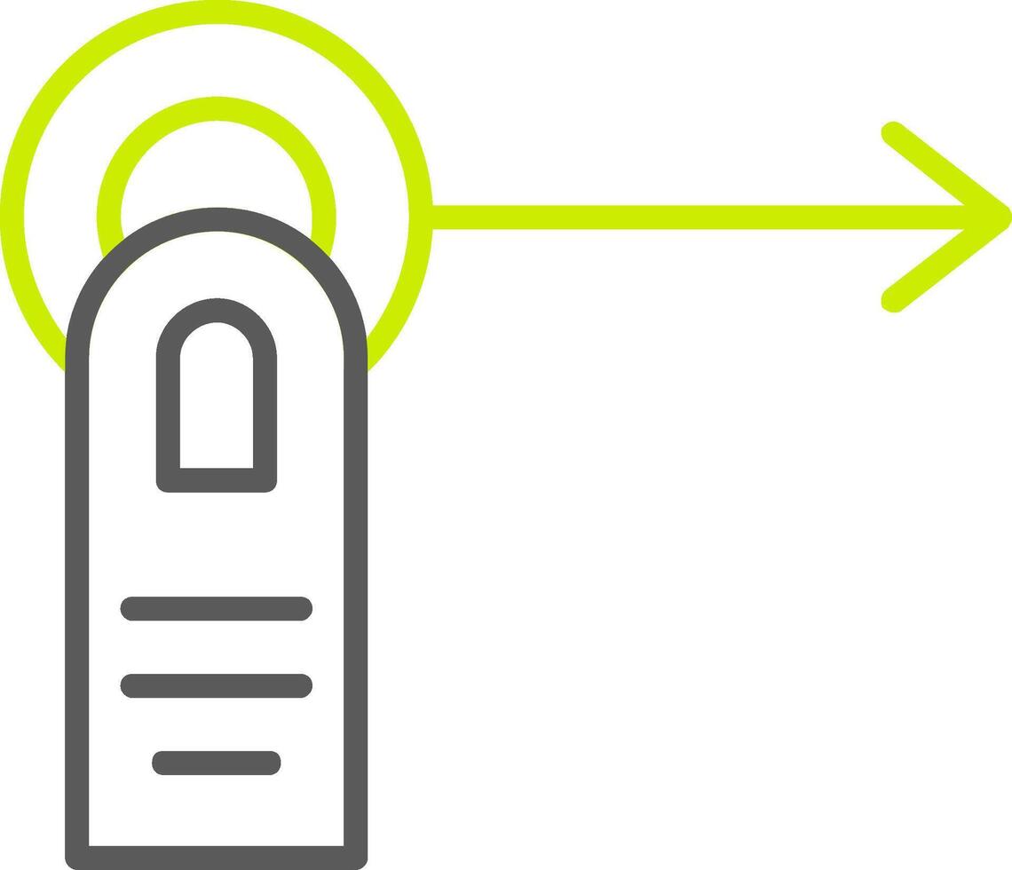 Tap Drag Line Two Color Icon vector