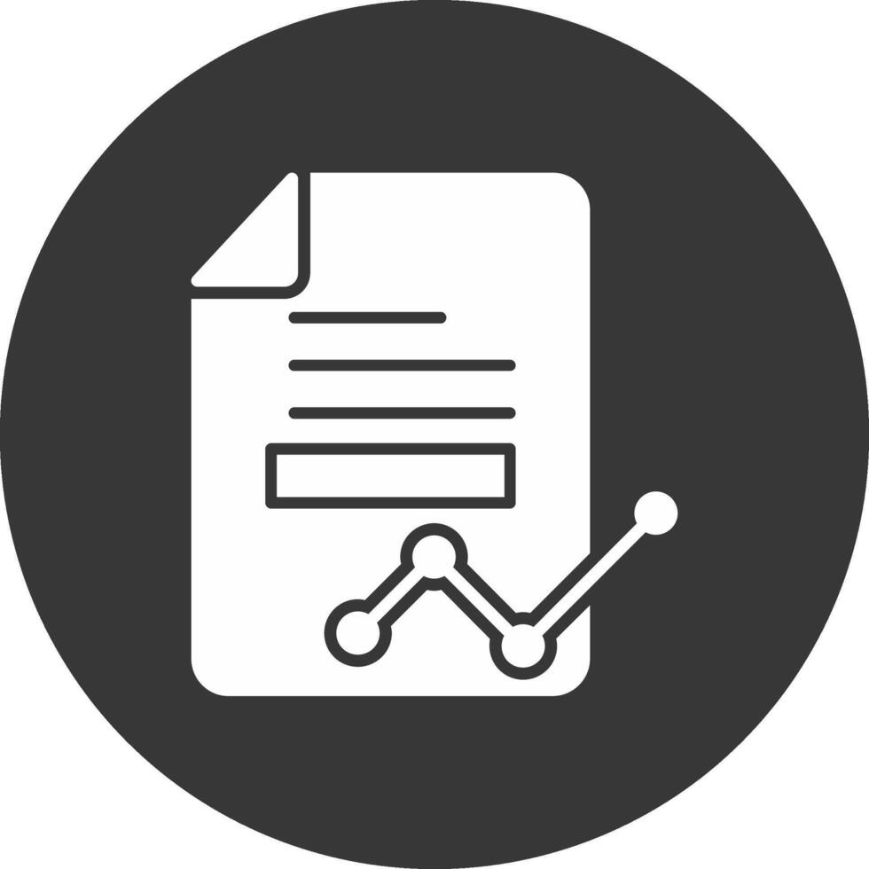 Data Report Glyph Inverted Icon vector