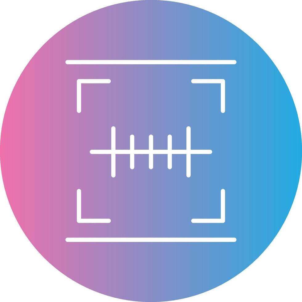 Barcode Scan Line Gradient Circle Icon vector