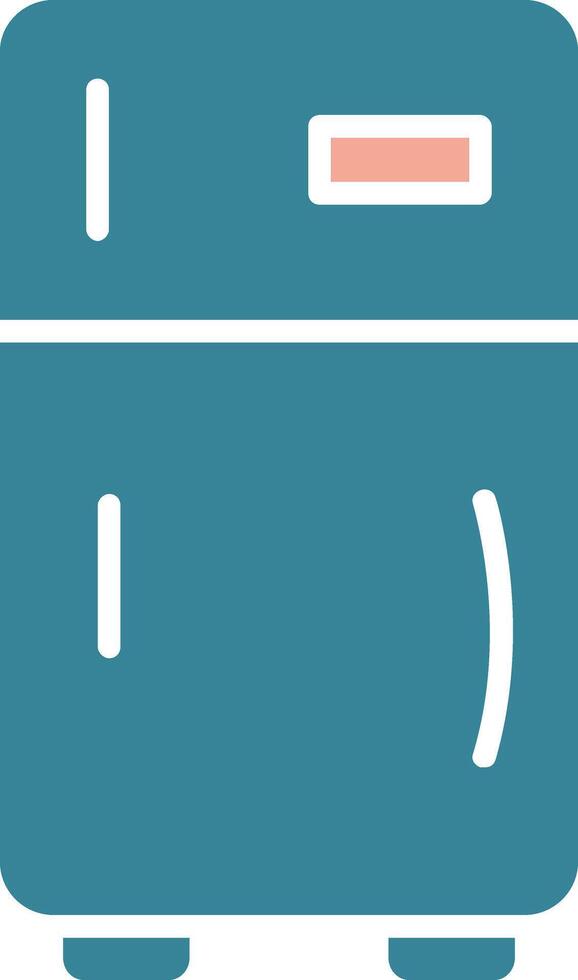 Refrigerator Glyph Two Color Icon vector