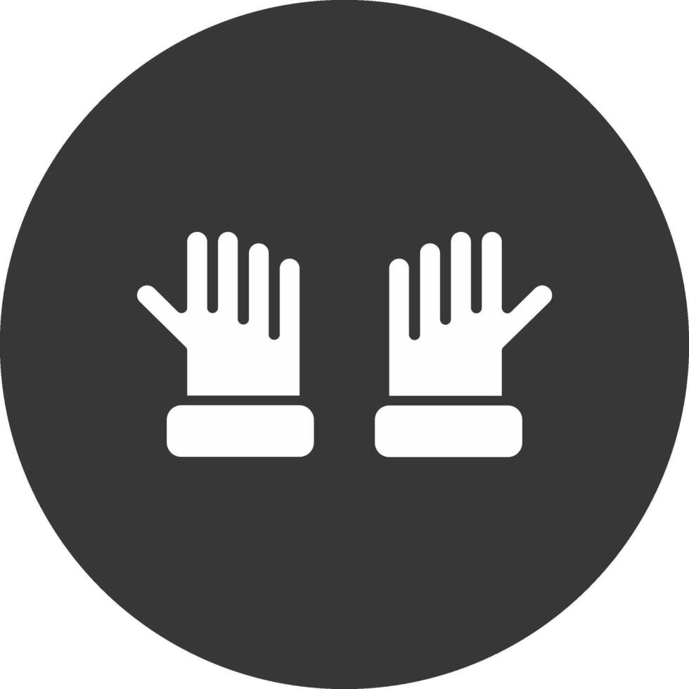 Gloves Glyph Inverted Icon vector