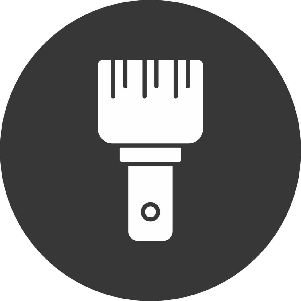 Paint Brush Glyph Inverted Icon vector