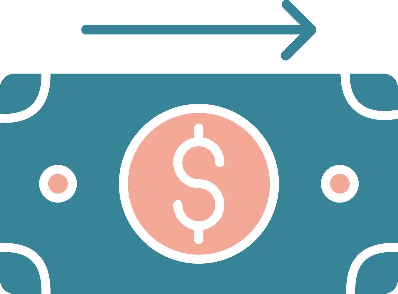 Send Money Glyph Two Color Icon vector