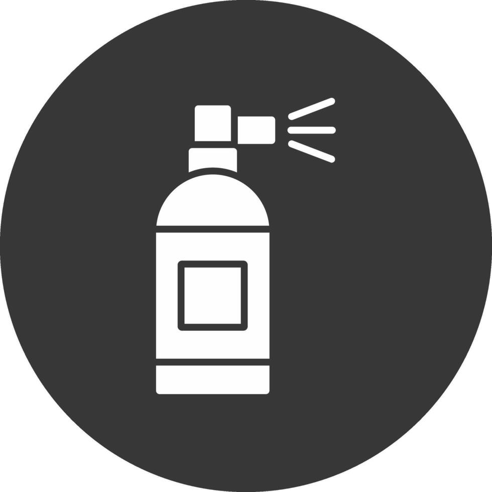 Spray Can Glyph Inverted Icon vector