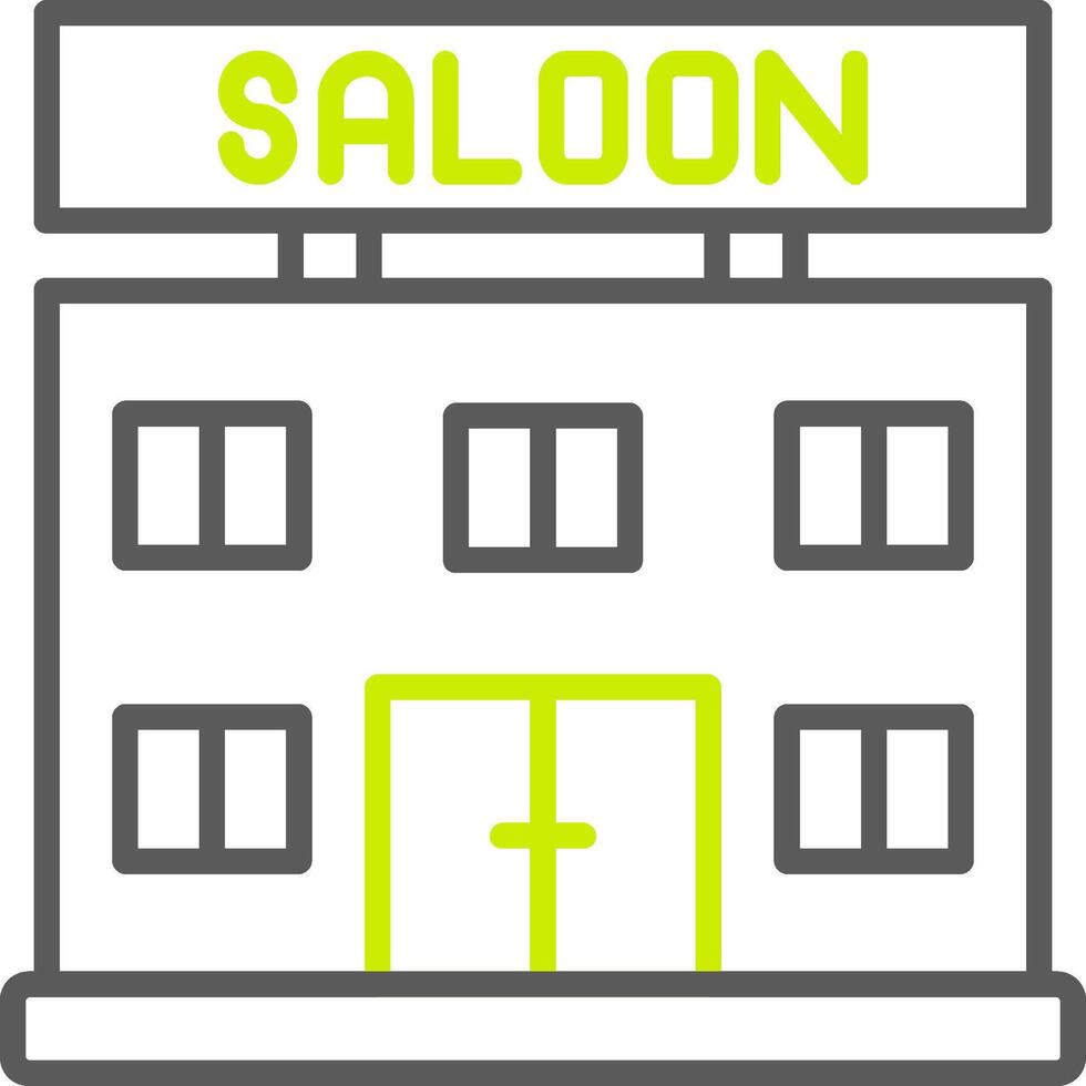 Saloon Line Two Color Icon vector