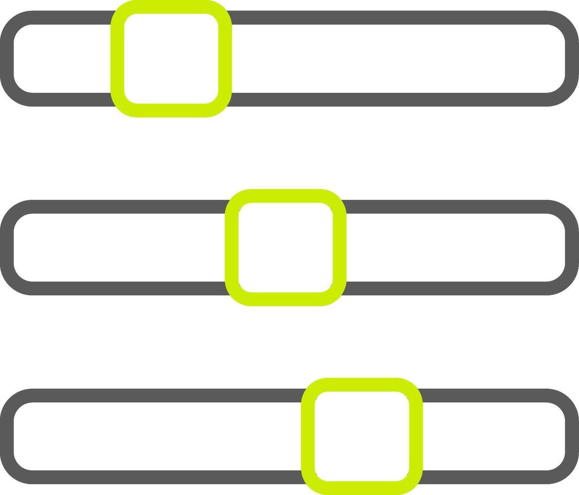 Progress Bar Line Two Color Icon vector