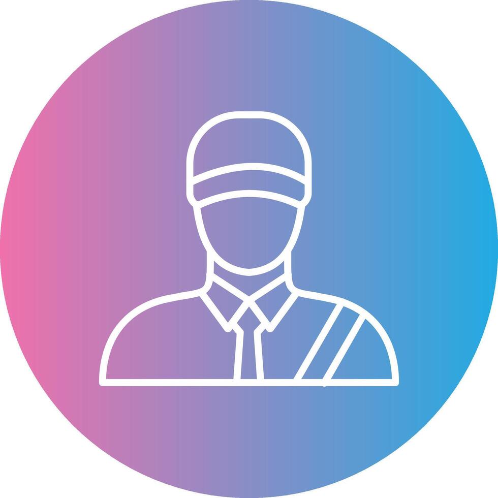 Postman Line Gradient Circle Icon vector