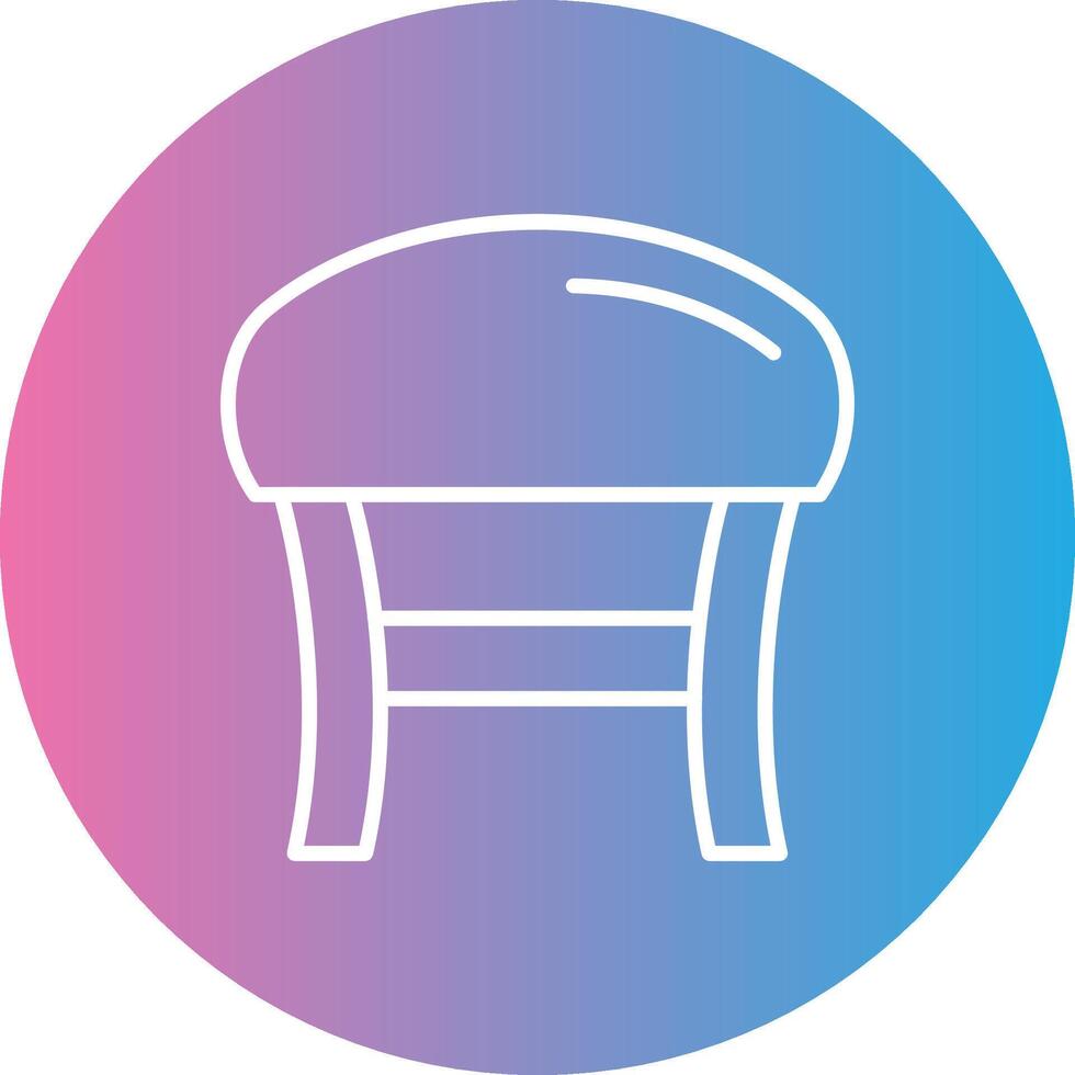 Stool Line Gradient Circle Icon vector