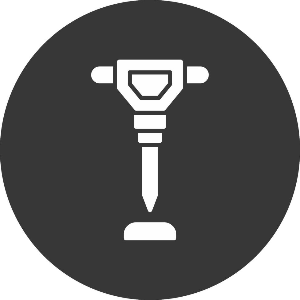 Hand Saw Glyph Inverted Icon vector