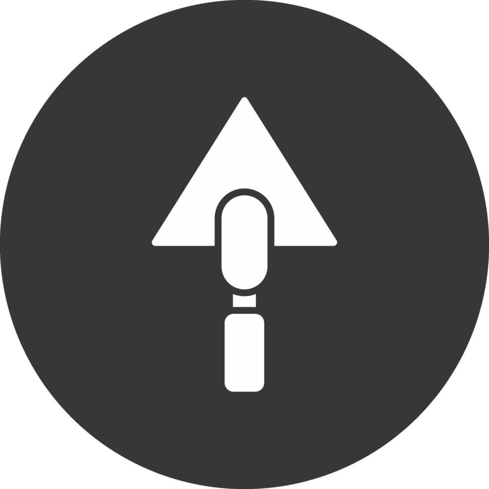 Trowel Glyph Inverted Icon vector