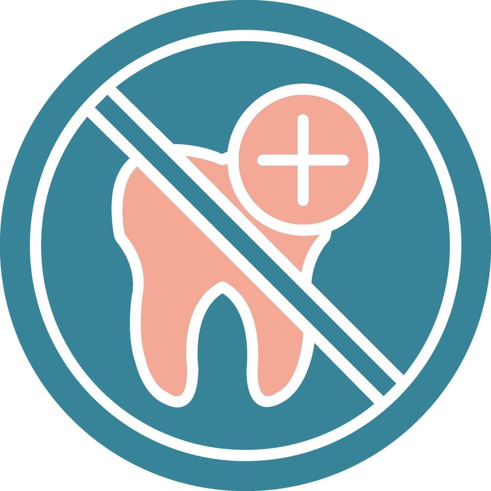 Prohibited Sign Glyph Two Color Icon vector