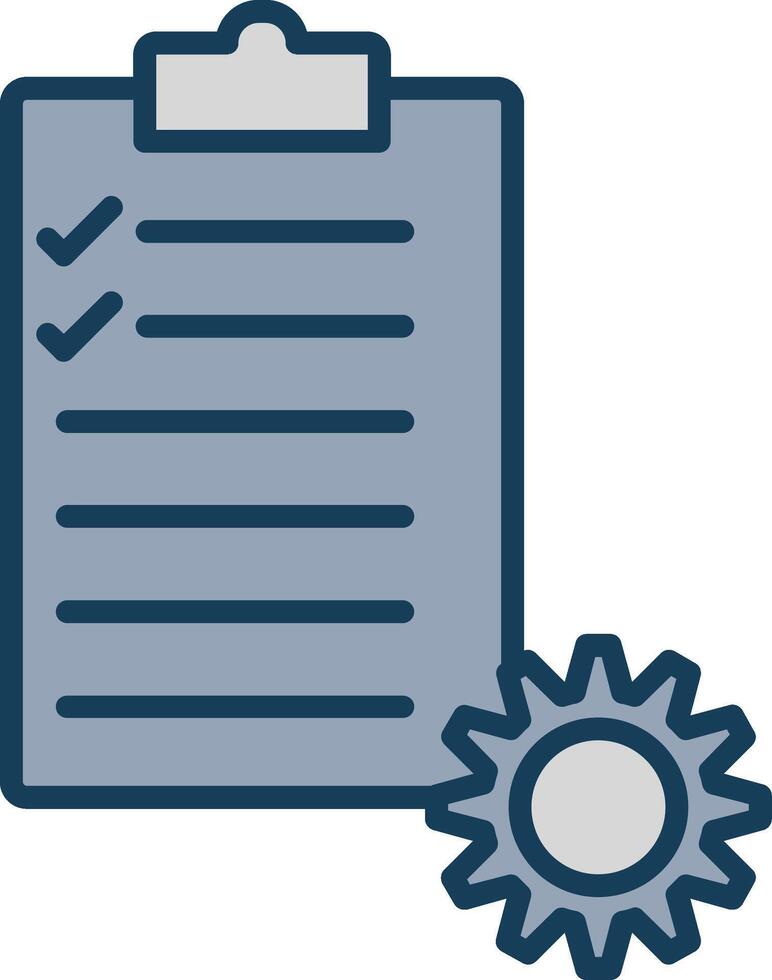 Project Management Line Filled Grey Icon vector