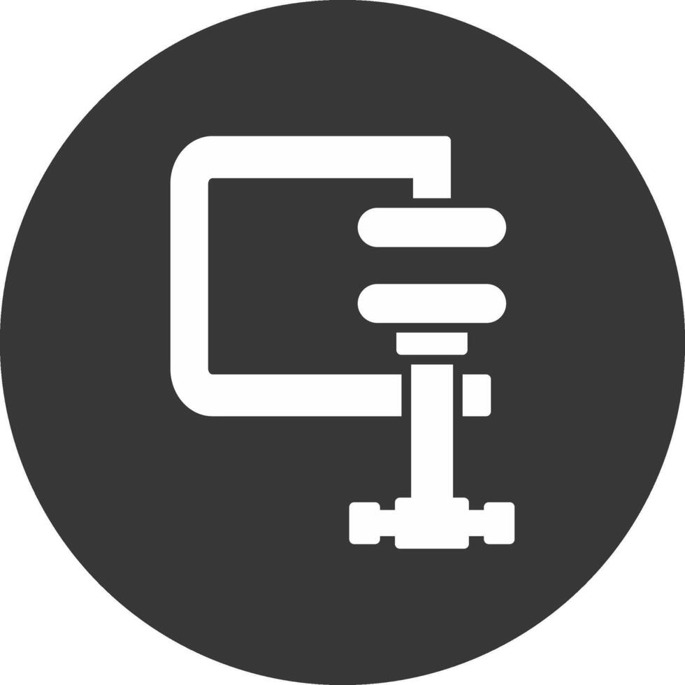 Clamp Glyph Inverted Icon vector