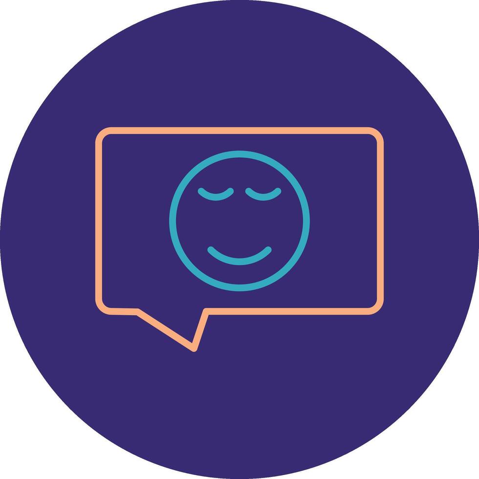 Positive Line Two Color Circle Icon vector