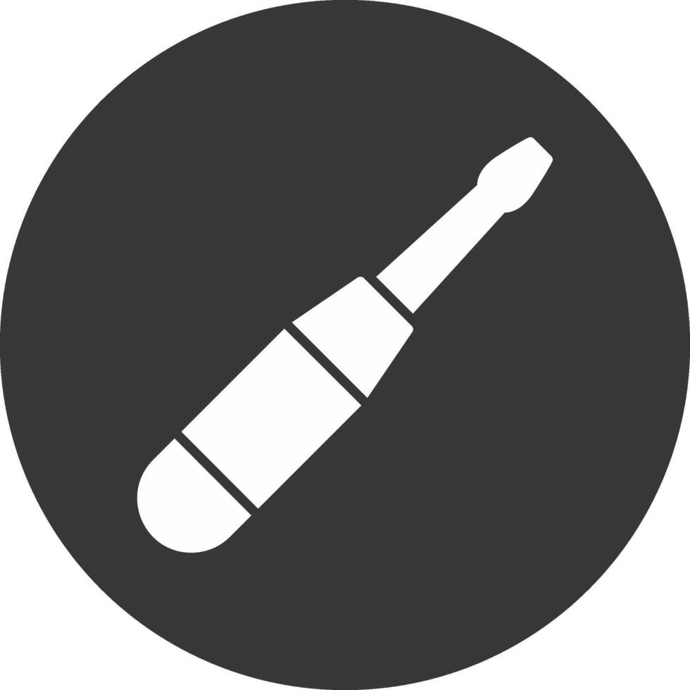 Screw Driver Glyph Inverted Icon vector