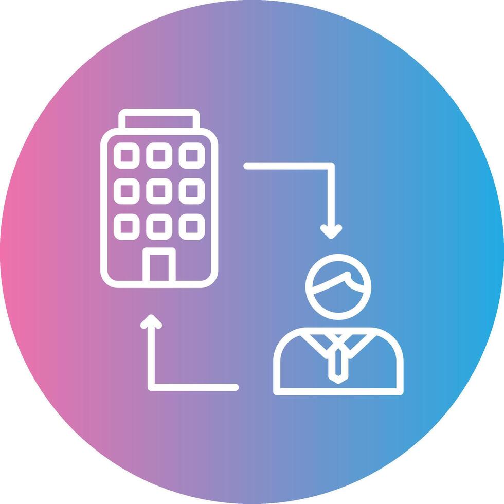 B2c Line Gradient Circle Icon vector