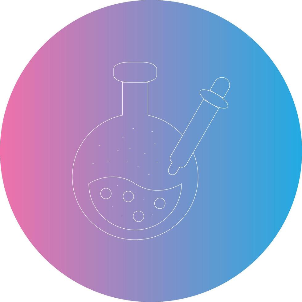 Pipette Line Gradient Circle Icon vector