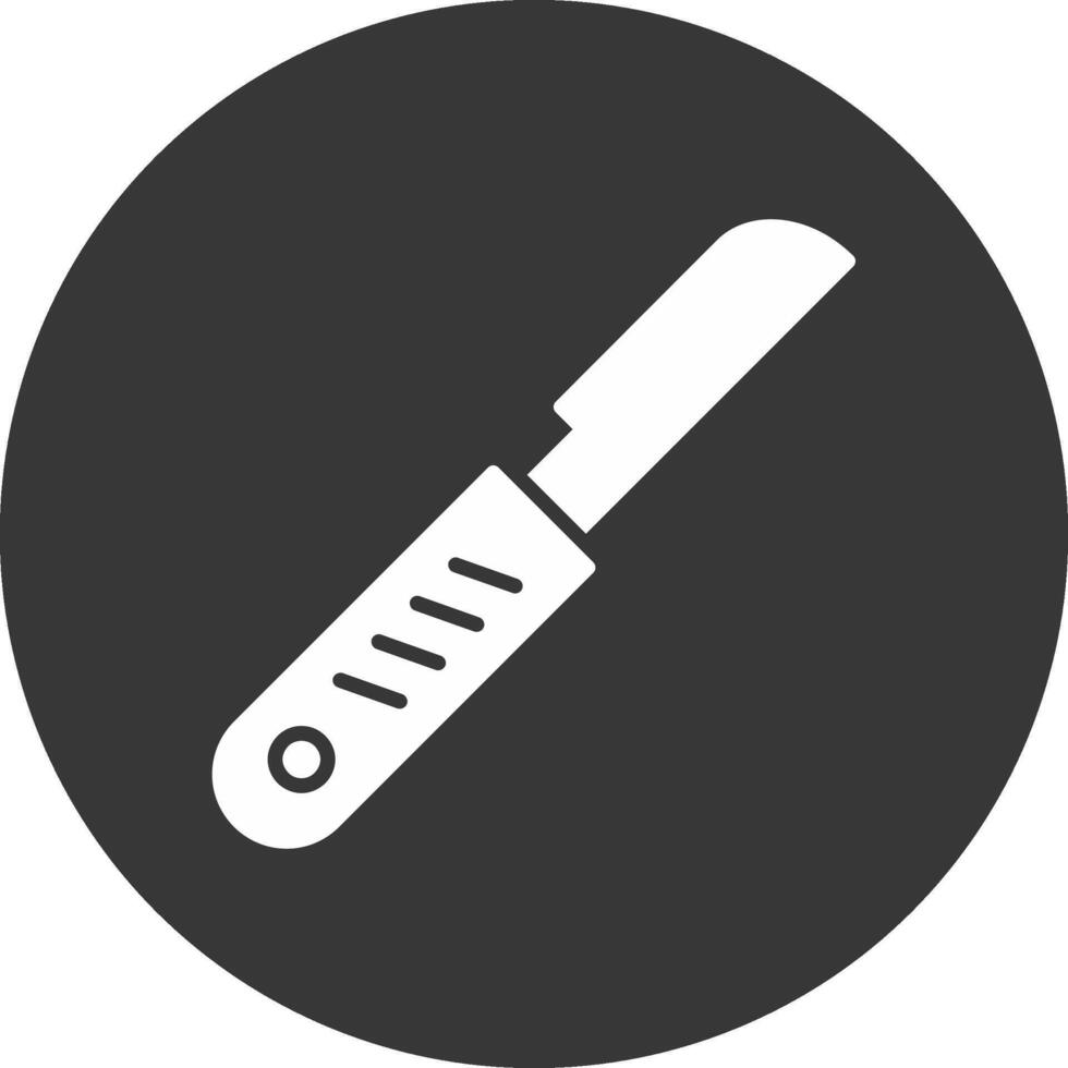 Scalpel Glyph Inverted Icon vector