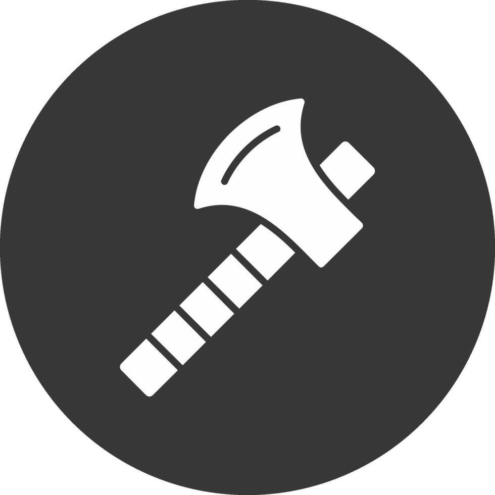 Axe Glyph Inverted Icon vector