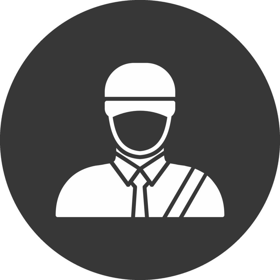 Postman Glyph Inverted Icon vector