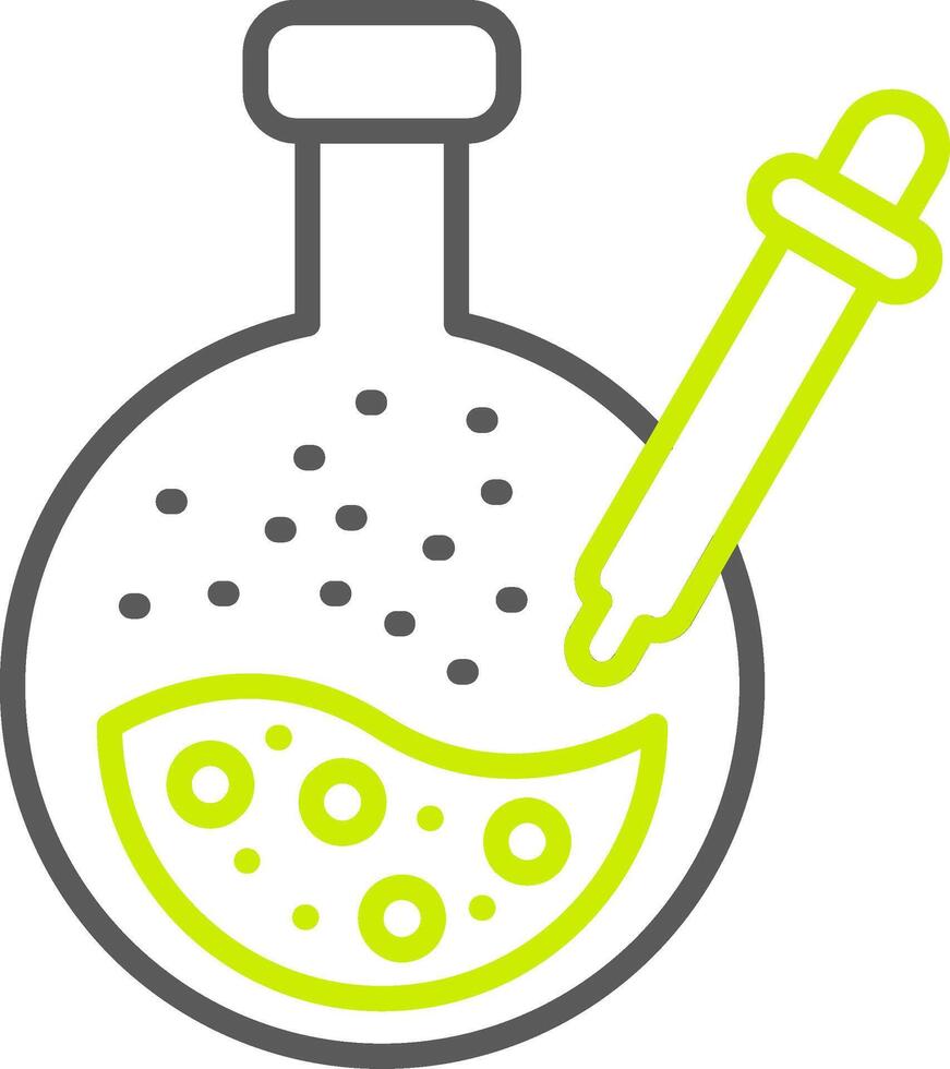 Pipette Line Two Color Icon vector