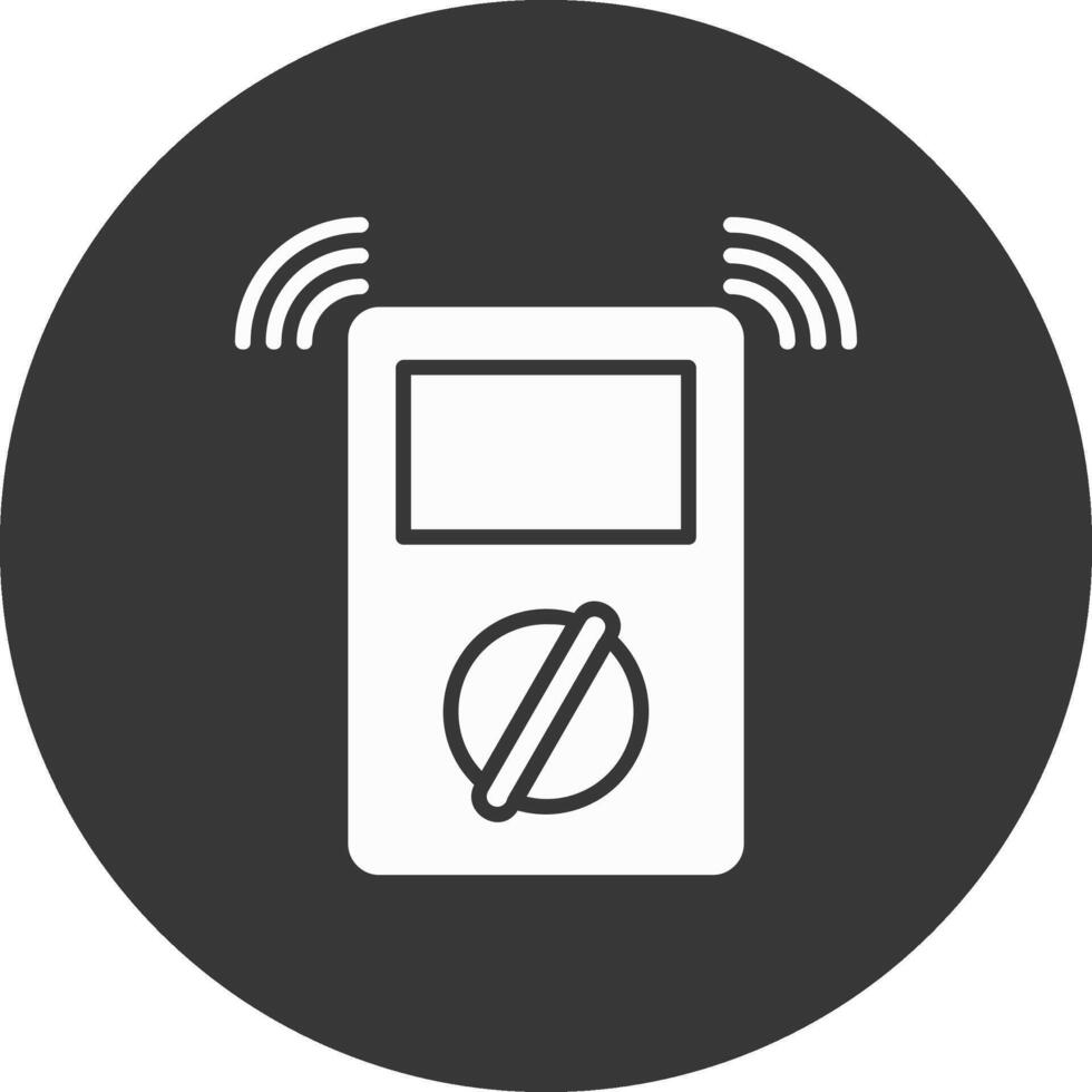 Metre Glyph Inverted Icon vector
