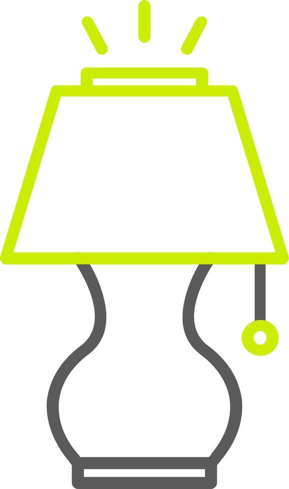 Lamp Line Two Color Icon vector