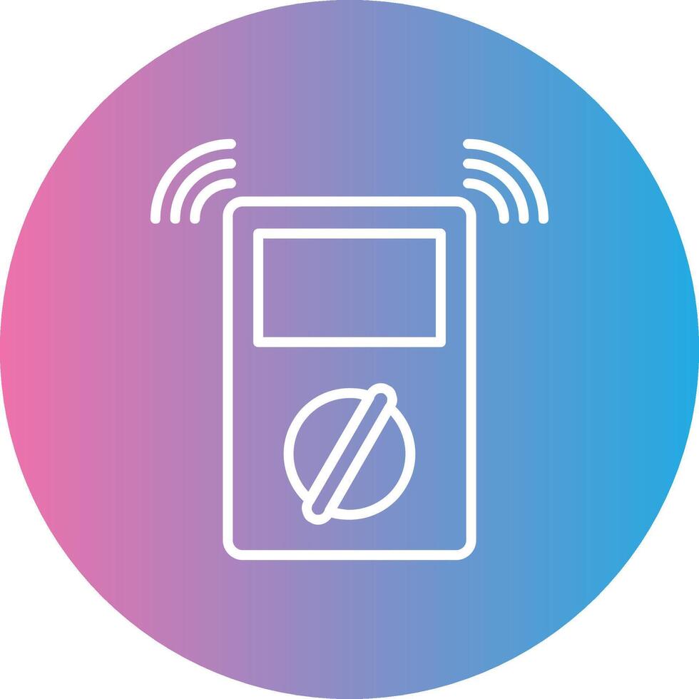 Metre Line Gradient Circle Icon vector