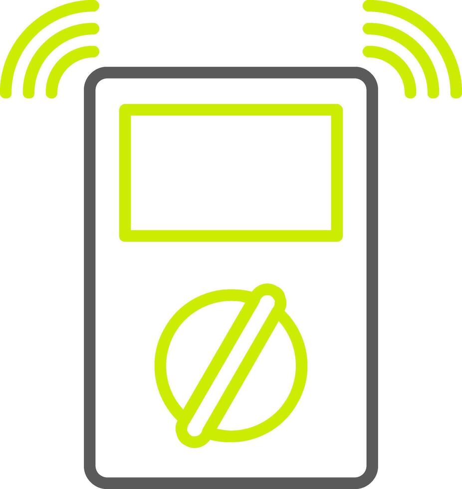 Metre Line Two Color Icon vector