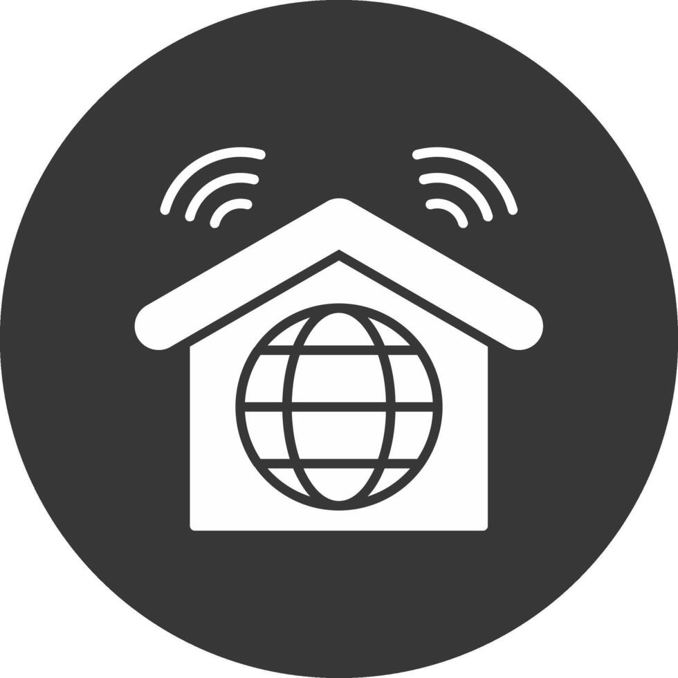 Internet Connection Glyph Inverted Icon vector