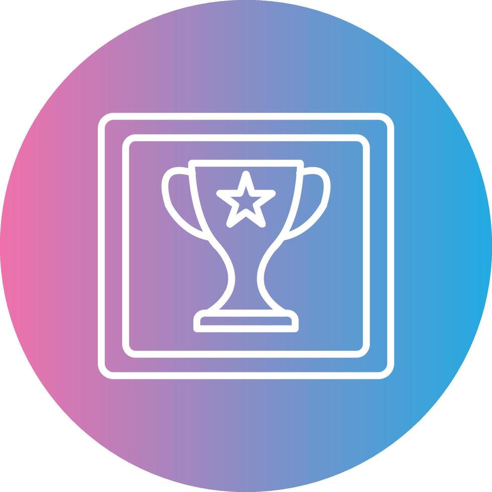 Frame Line Gradient Circle Icon vector