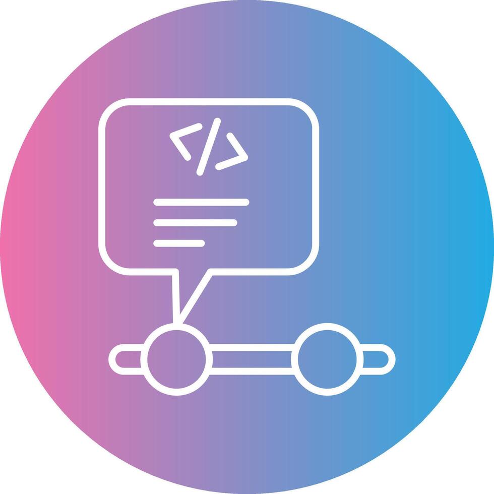 Programming Line Gradient Circle Icon vector
