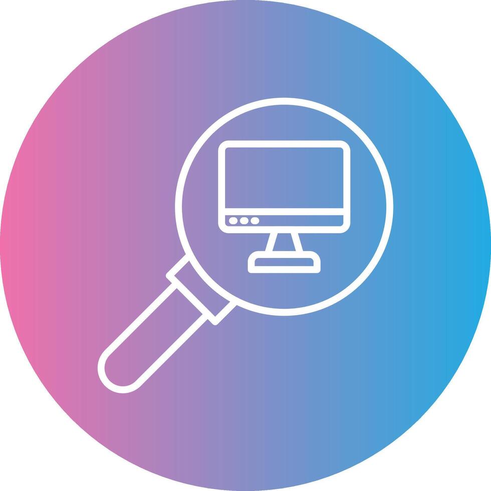 Audit Line Gradient Circle Icon vector