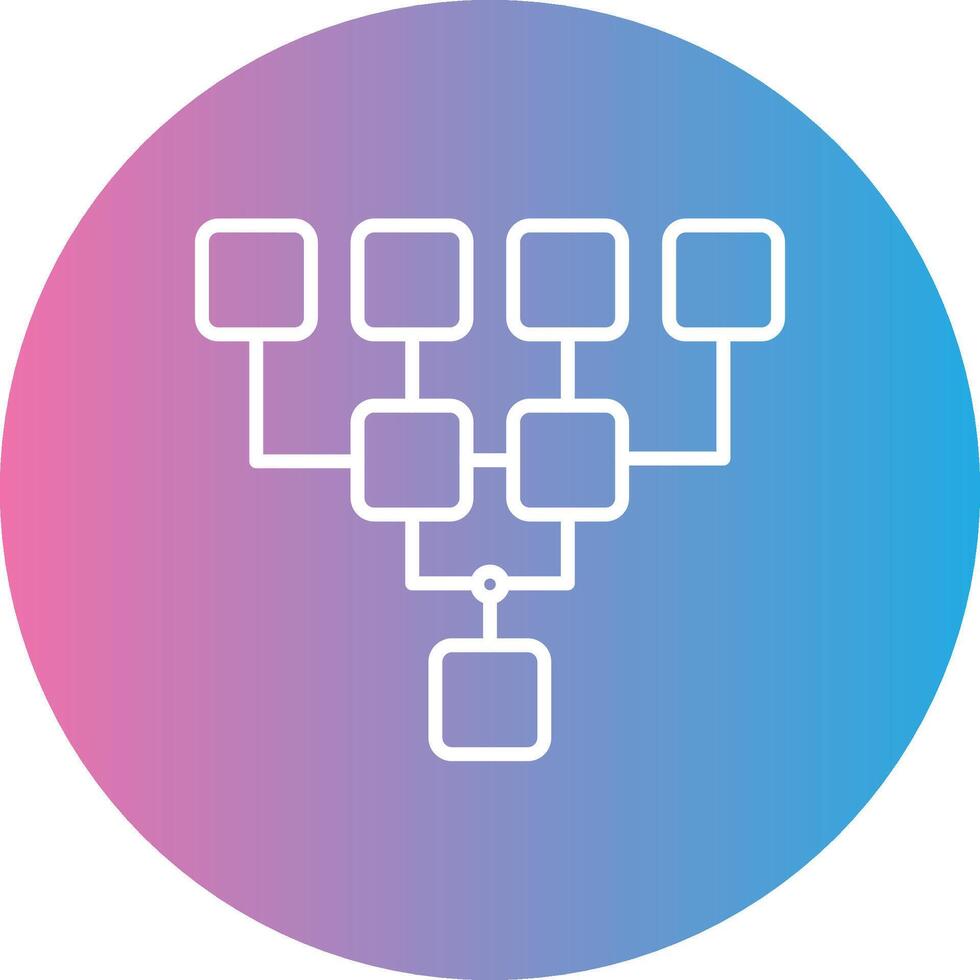 Structure Line Gradient Circle Icon vector