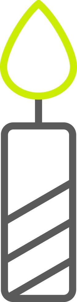 Candle Line Two Color Icon vector