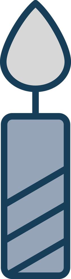 Candle Line Filled Grey Icon vector