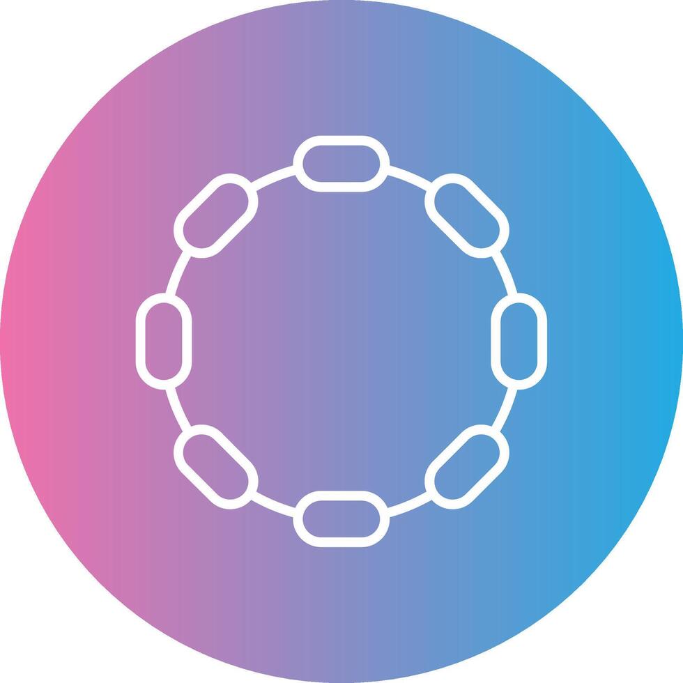 Chain Line Gradient Circle Icon vector