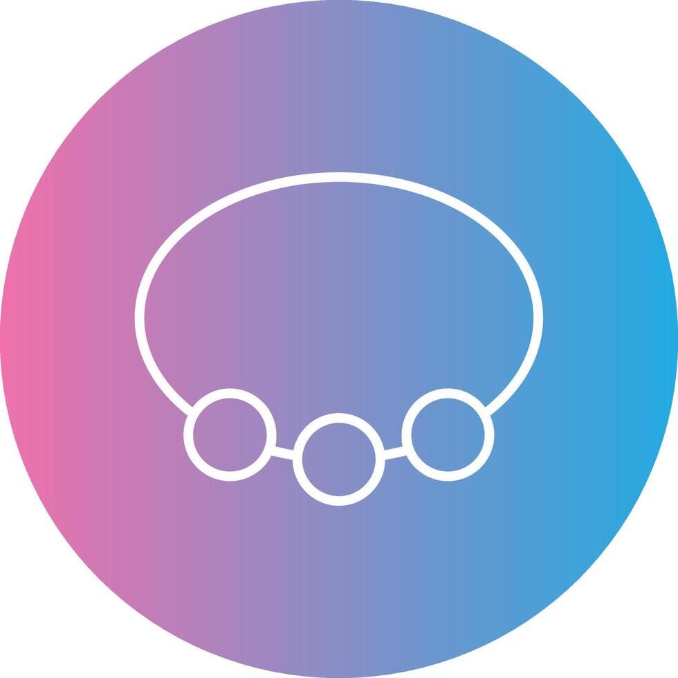 Bangle Line Gradient Circle Icon vector